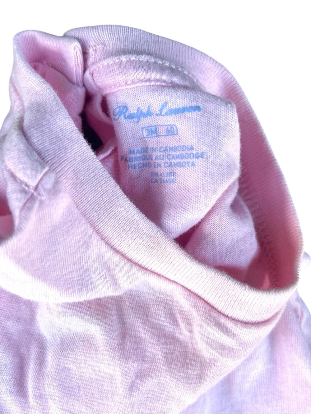 Ralph Lauren Baby Girl Pink Polo Bear Graphic Tee